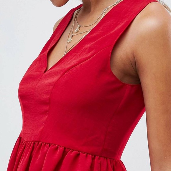 Asos Red Cami peplum blouse - Picture 2 of 4
